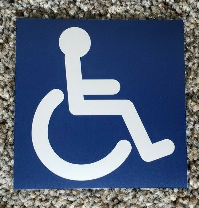 HANDICAP STICKER SIGN **Choose your size** Adhesive Vinyl MADE IN USA DECAL