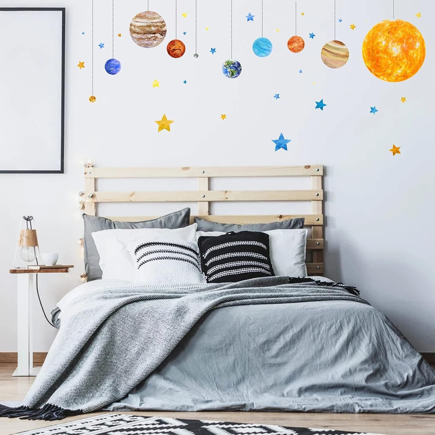 Space Wall Decals for Kids Planet Stars Solar System Kids Room Decor