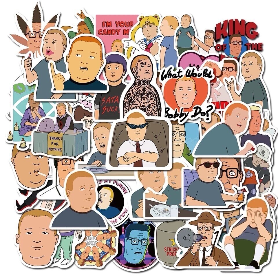 50pk King Of The Hill Stickers Bobby Hill Hank Hill Cartoon Random Funny KOTH50