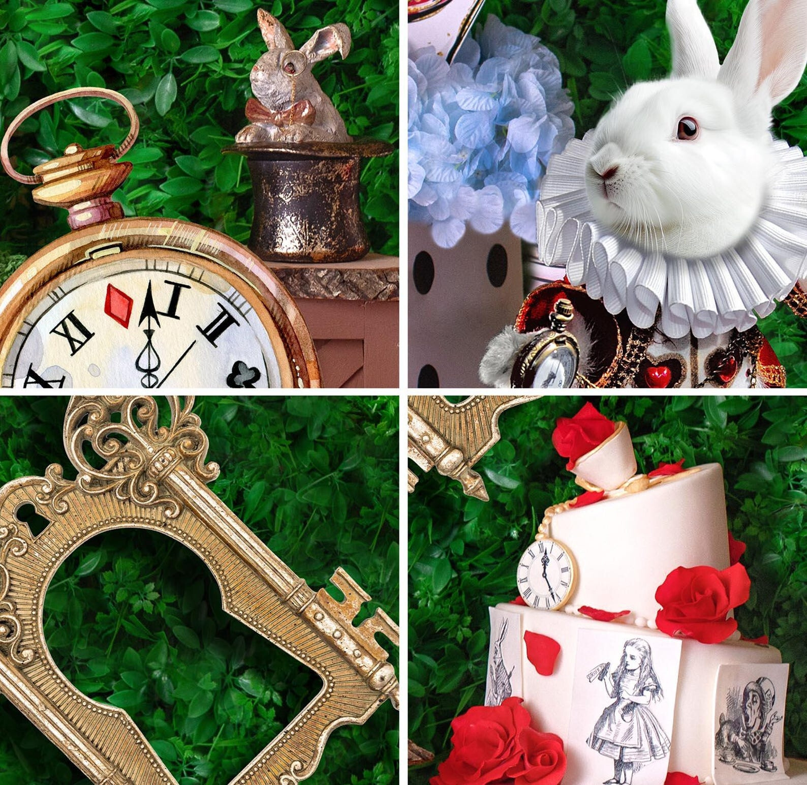 Alice in Wonderland Wall Mural, Wallpaper. Self Adhesive