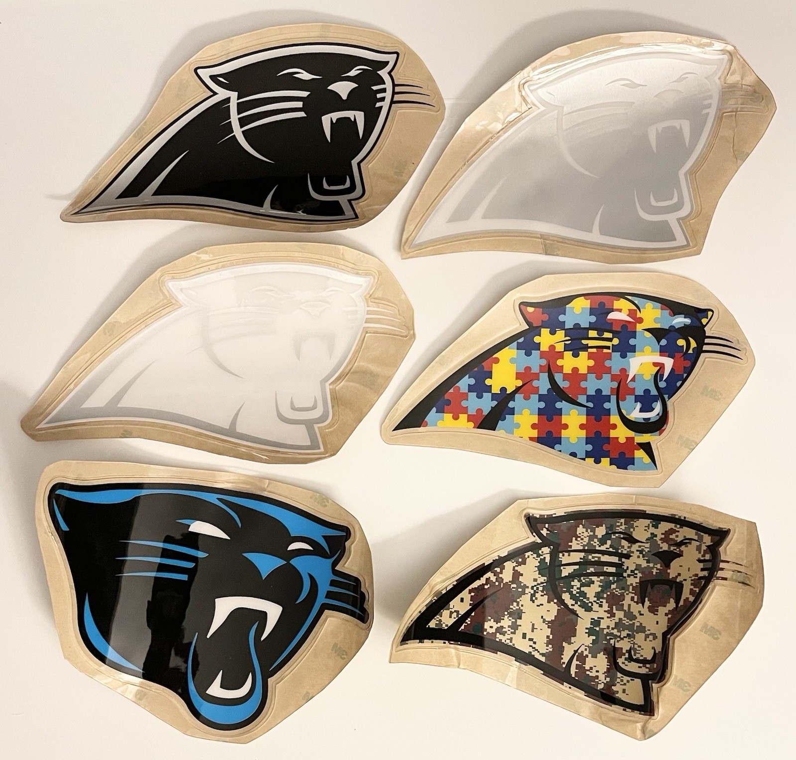 Panther Full-Size 3M 20 Mil Football Helmet Decals