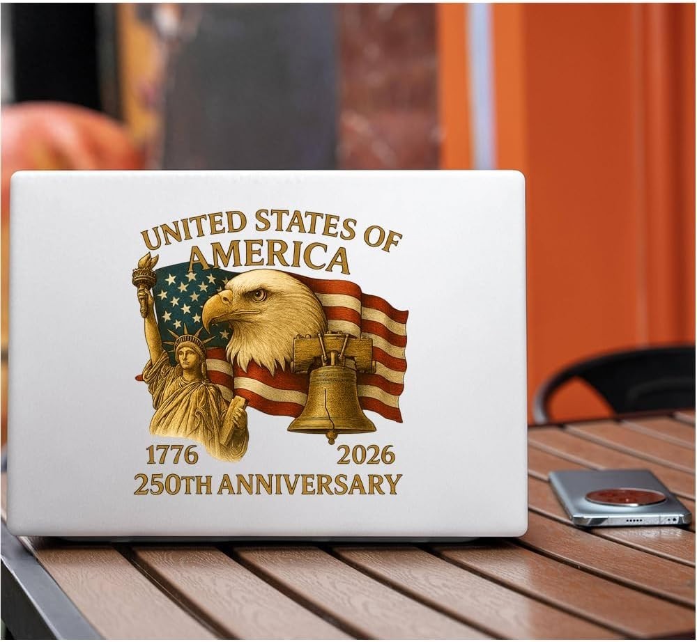 Celebrate American Independence with 250th Anniversary Vinyl Decal Set (2 Pcs)