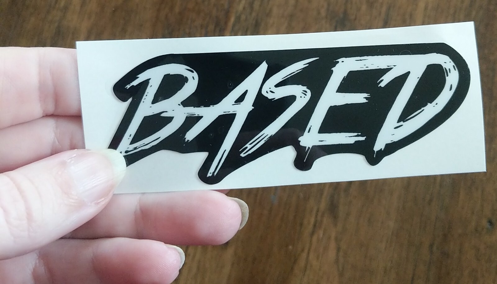 Small Based Decal 4×1.5" Printed Vinyl Sticker Choose From 4 Color Combinations!