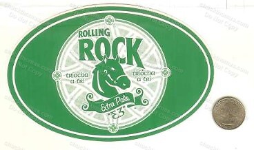 Latrobe Brewing Rolling Rock New 33 Oval Sticker & 5 UNUSED Bottle Labels