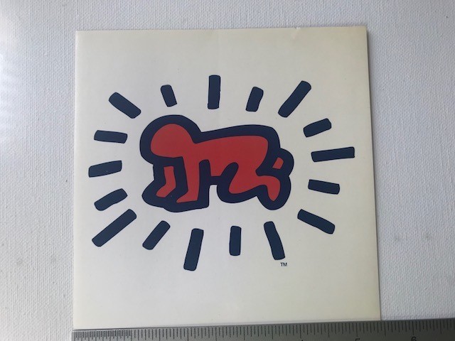 Keith Haring Sticker decals from Pop Shop NYC Extremely Rare Baby Crawl Pop Art