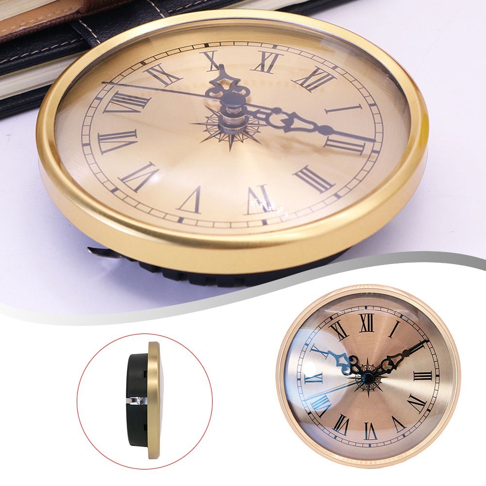 Roman Numeral Replacement Part Gold 108MM Quartz Clock Insert Movement