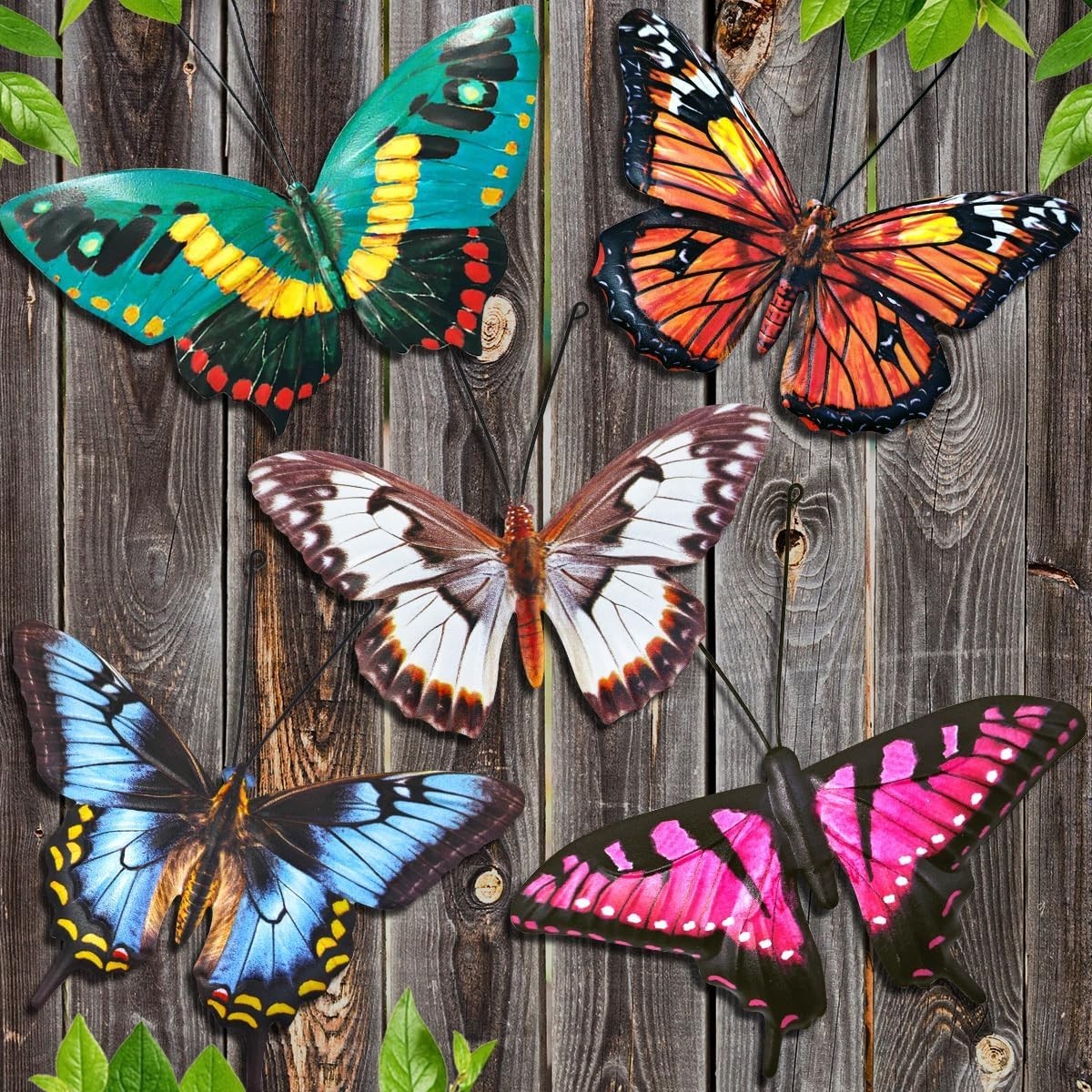 Charming 5-Piece Metal Butterfly Set – Perfect for Gifting & Decorating