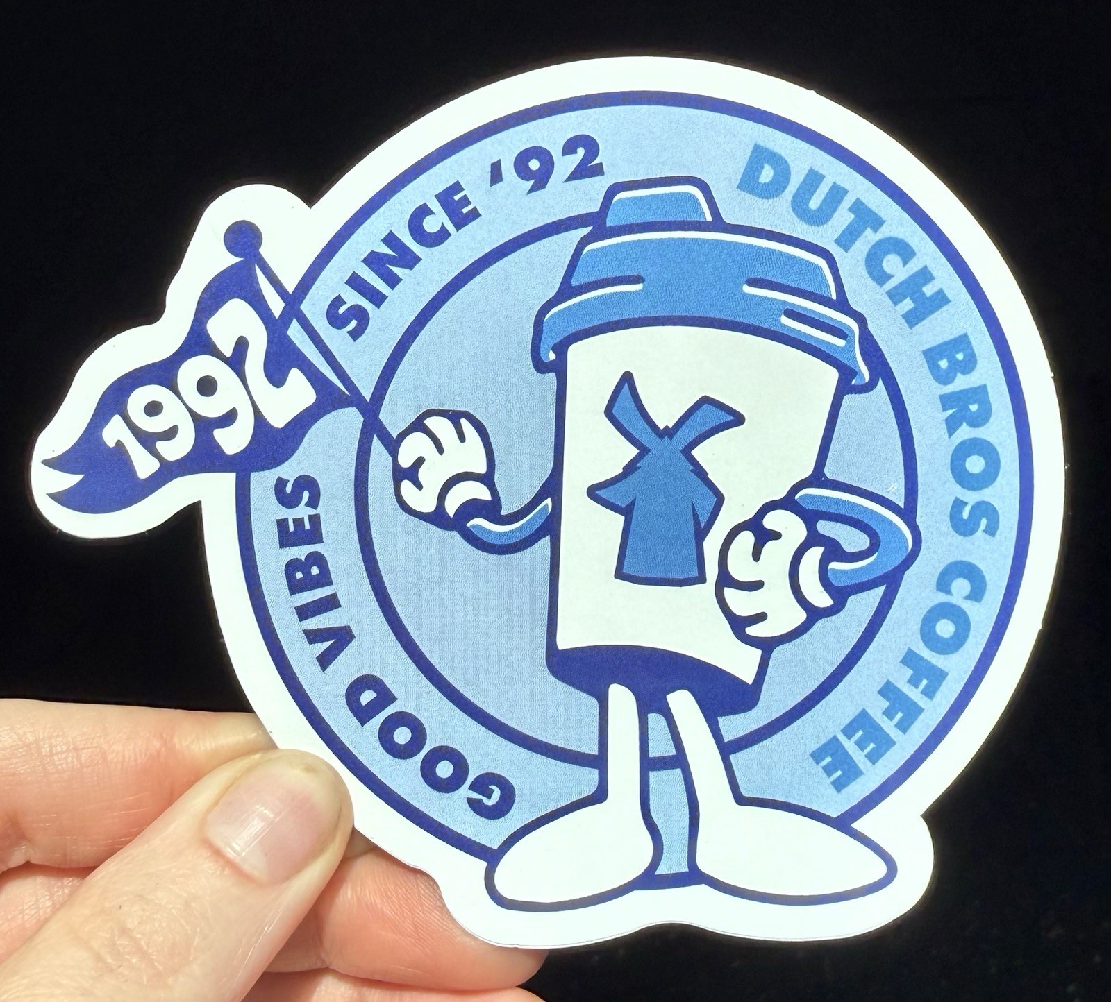 NEW Dutch Bros Coffee Grand Opening Good Vibes Since 1992 Logo Sticker