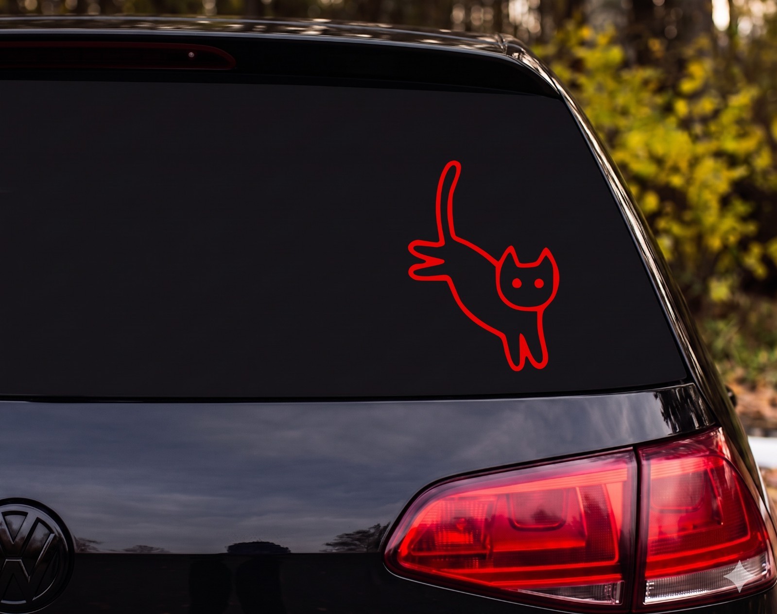 Jumping Stick Figure Cat Funny Vinyl Decal Sticker Car Laptop | Cat Lover Gift