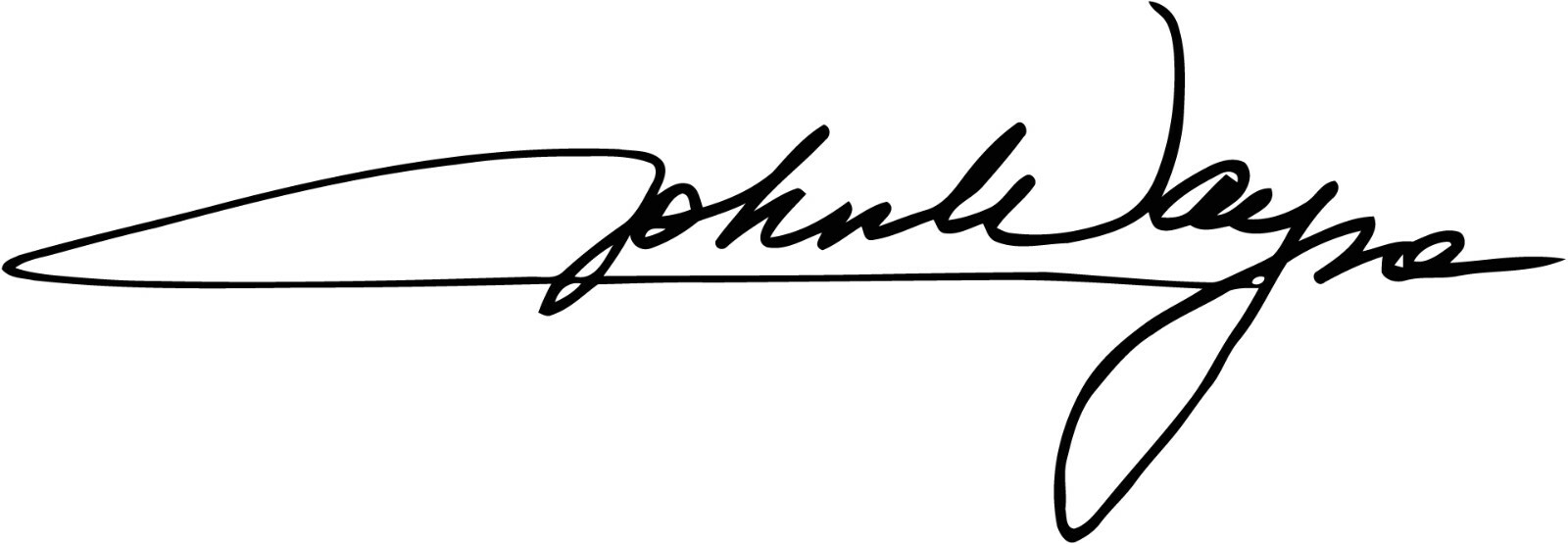 John Wayne Autograph Signature VINYL DECAL Bumper Sticker movie star