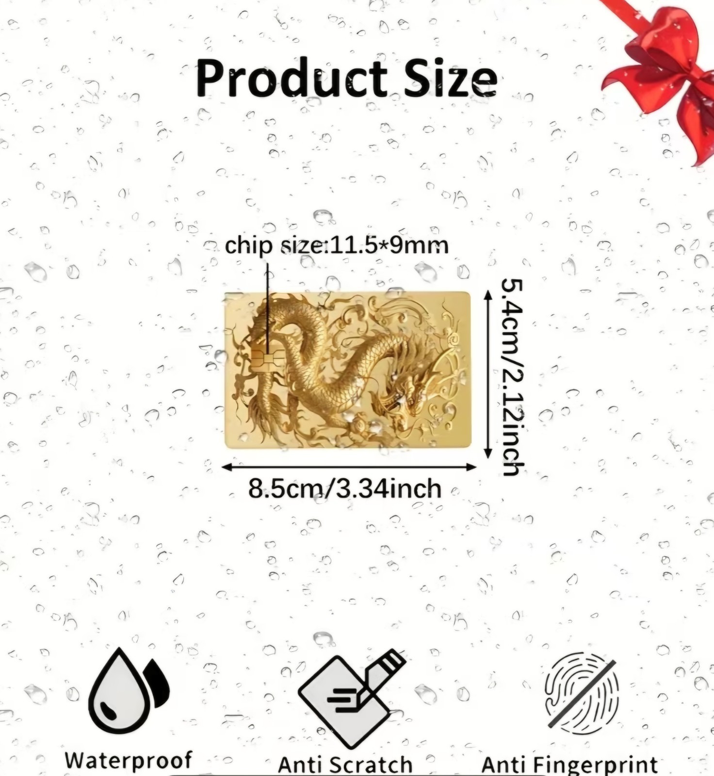 Golden Dragon Credit Card Skin Sticker Free Shipping US Seller