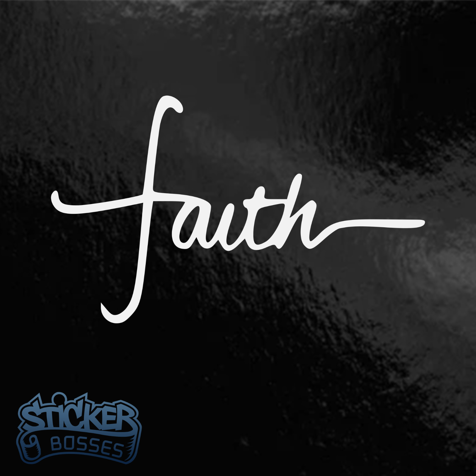 Faith Script Cursive Vinyl Decal Sticker Car Window Christian