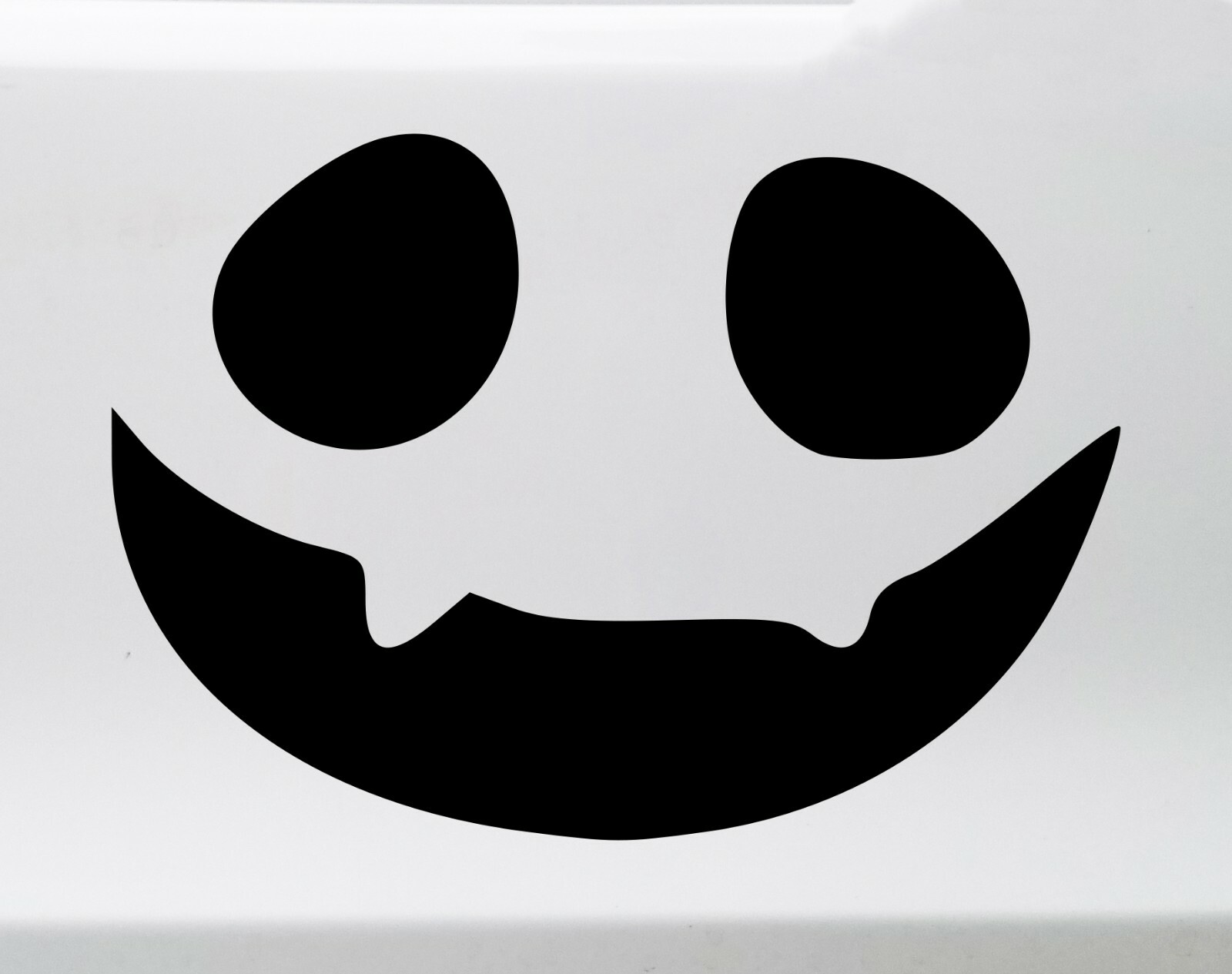 Pumpkin Face Vinyl Decal V3 – Halloween Creepy Smile Scary – Die Cut Sticker