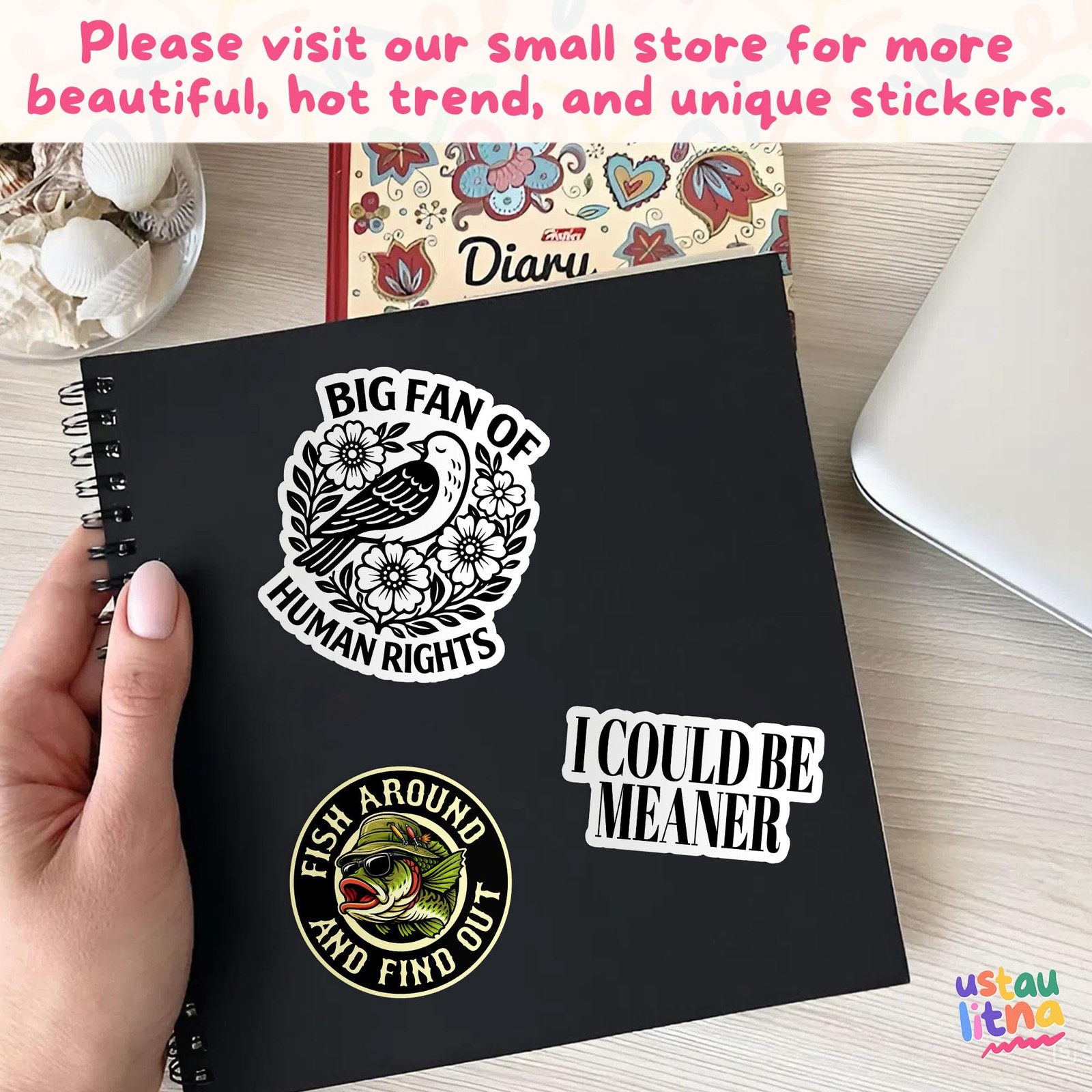 (3Pcs) Big Fan of Human Rights Stickers Immigrants Human Rights | Waterproof …