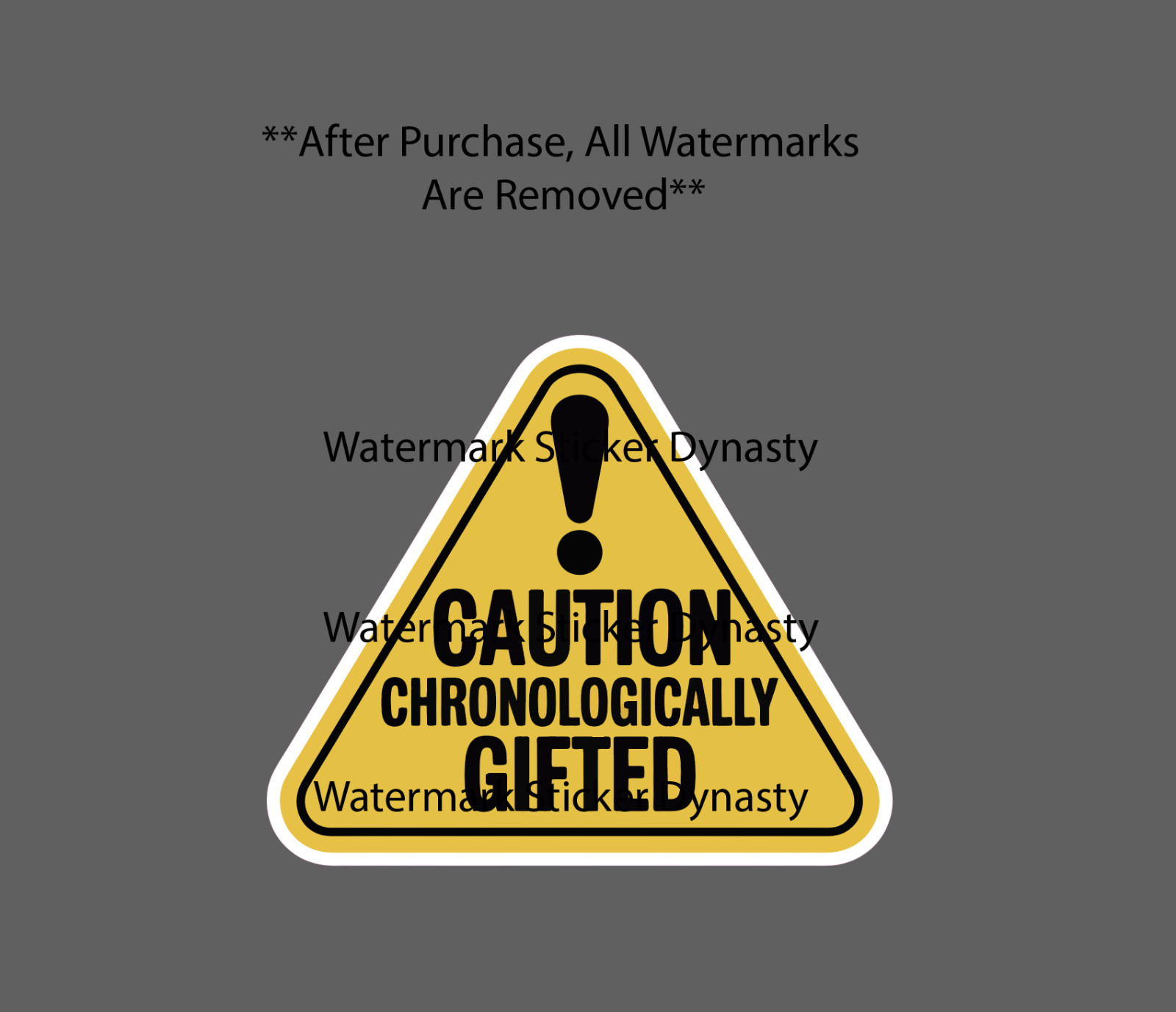 Chronologically Gifted Sticker Waterproof Decal Time Old Retro Vintage Gift NEW