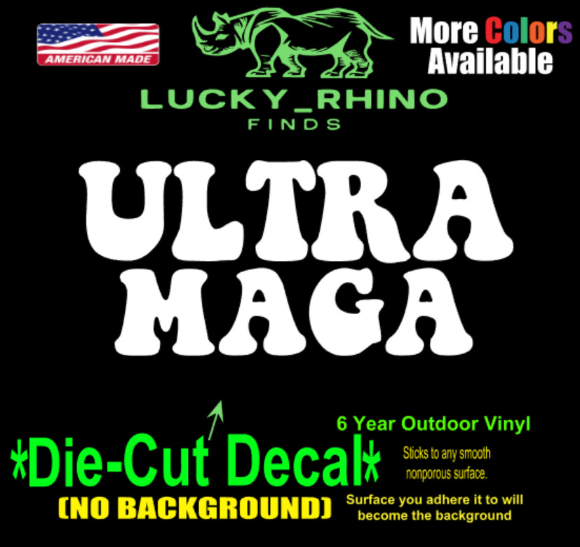 Ultra Maga Trump 47 President Car Window Vinyl Decal Bumper Sticker