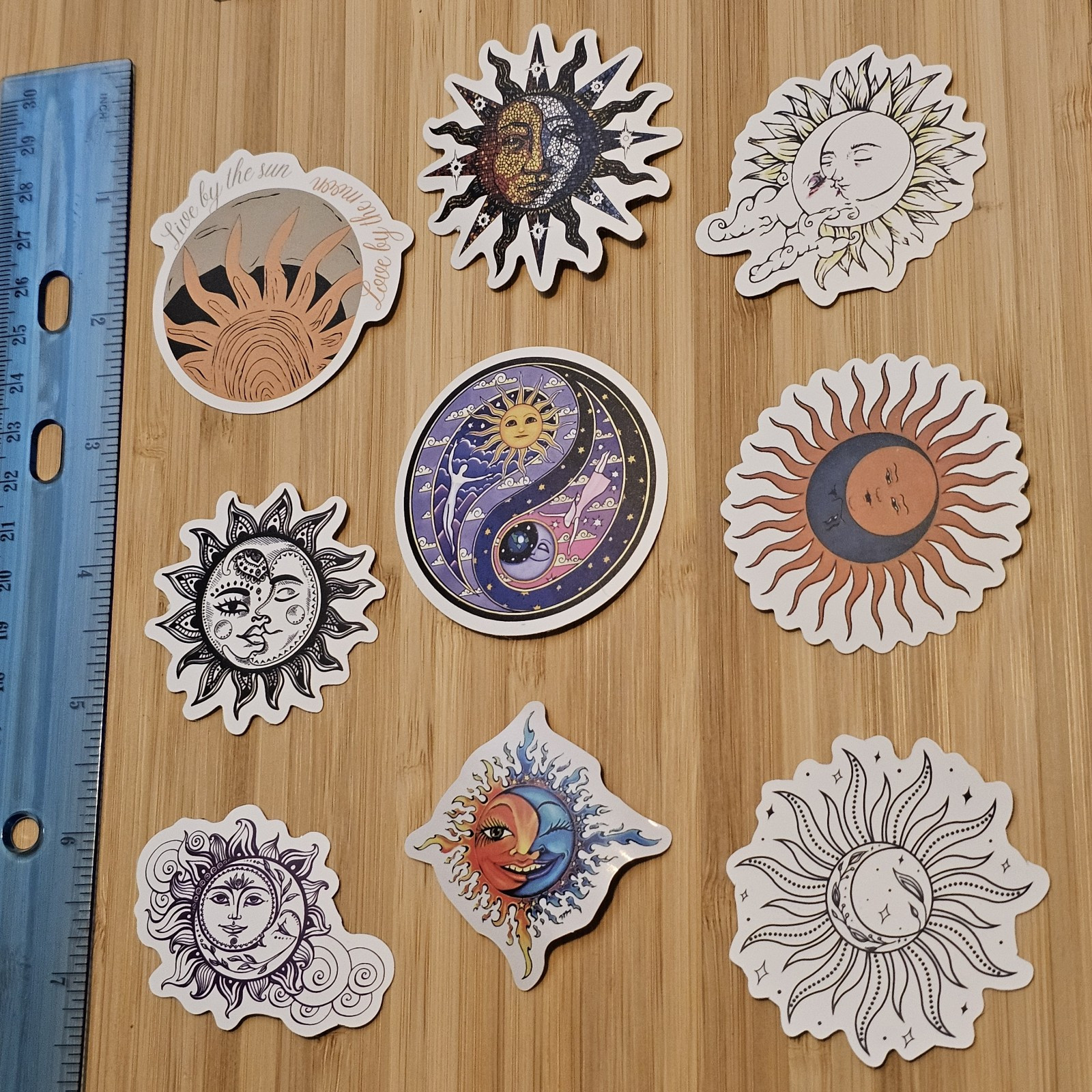 SUN & MOON BALANCE PSYCHIC CELESTIAL SKY 🌞 ☀️ 🌒🌛🌕 S81 STICKER LOT STICKERS