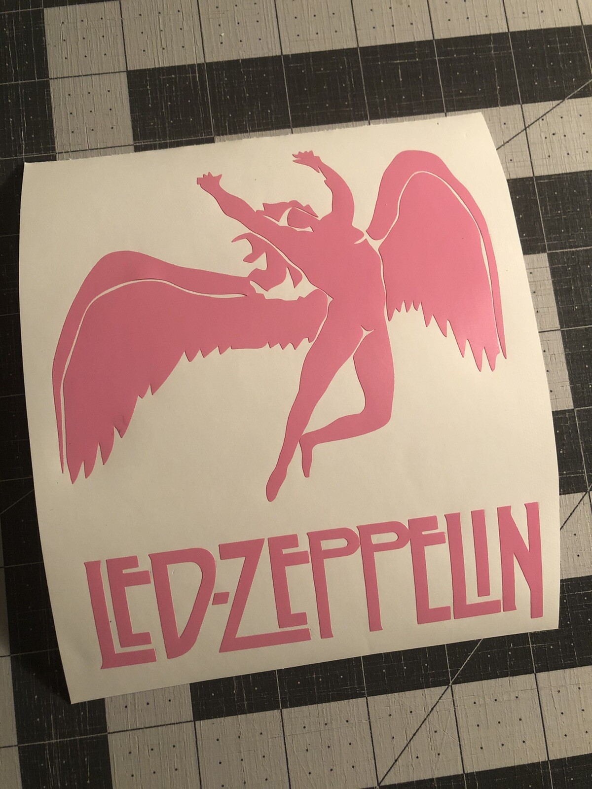 Vinyl Decal for Window – Led-Zeppelin Angel, Various Colors & Sizes