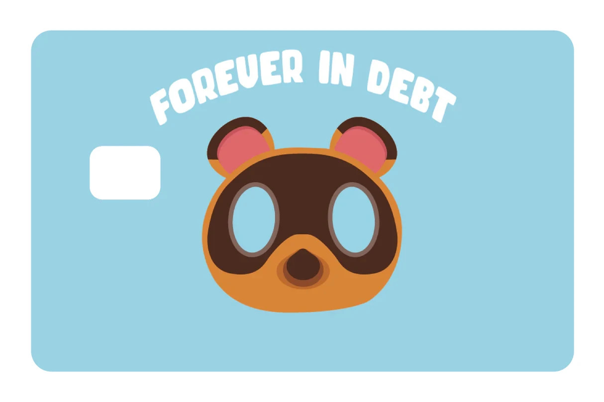 Forever In Debt Card Skin 4 Pack Financial Humor Relatable Struggle Debt Meme