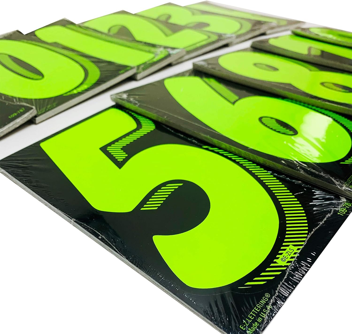 Vinyl Decals for Cars Chartreuse Large Number Stickers Windshield Pricing Number