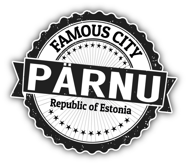 Parnu City Estonia Grunge Travel Stamp Car Bumper Sticker Decal