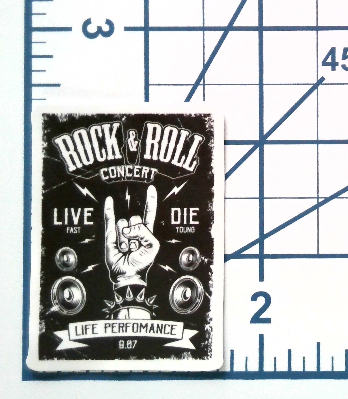 Rock n Roll Concert Forever Vinyl Sticker Retro Poster Laptop Guitar Case Art