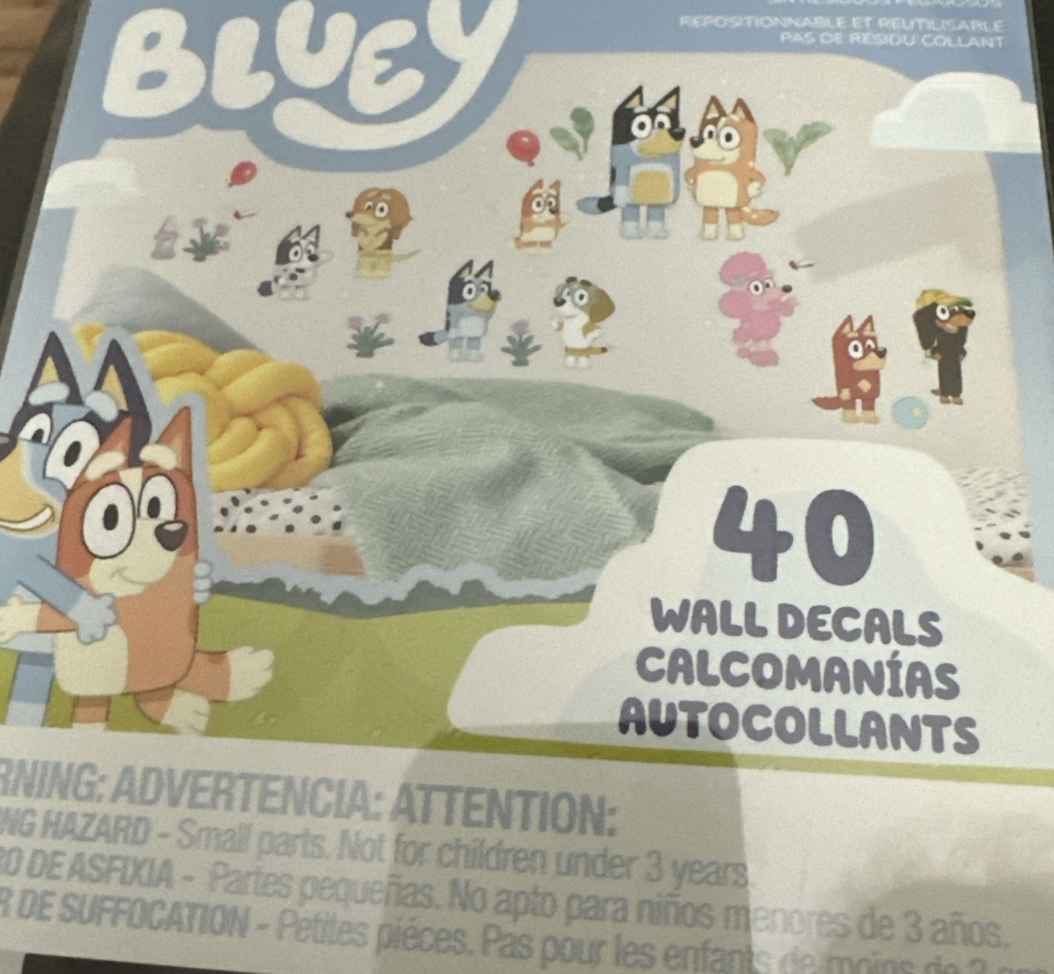 Bluey Family & Friends Peel and Stick Wall Decals – 40 Removable, Vinyl Stickers