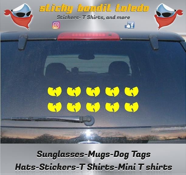 Wu-tang clan 2 inch window vinyl decal stickers
