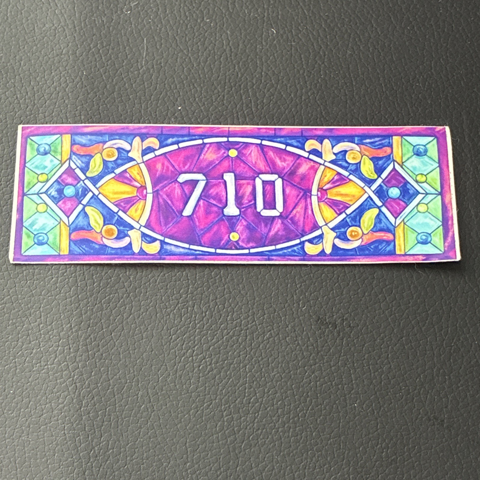 GRATEFUL DEAD 710 Haight Ashbury Stained Glass Sticker 4.5”x1.5”
