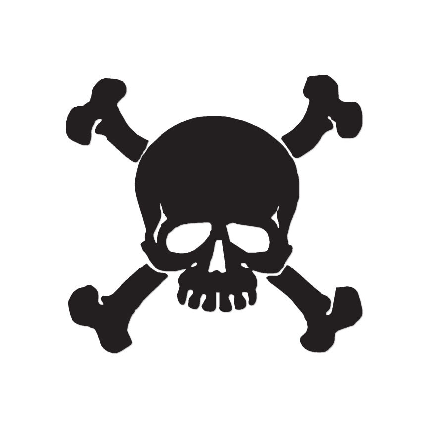 Skull Crossbones Pirate – Decal Sticker – Multiple Color & Sizes – ebn991