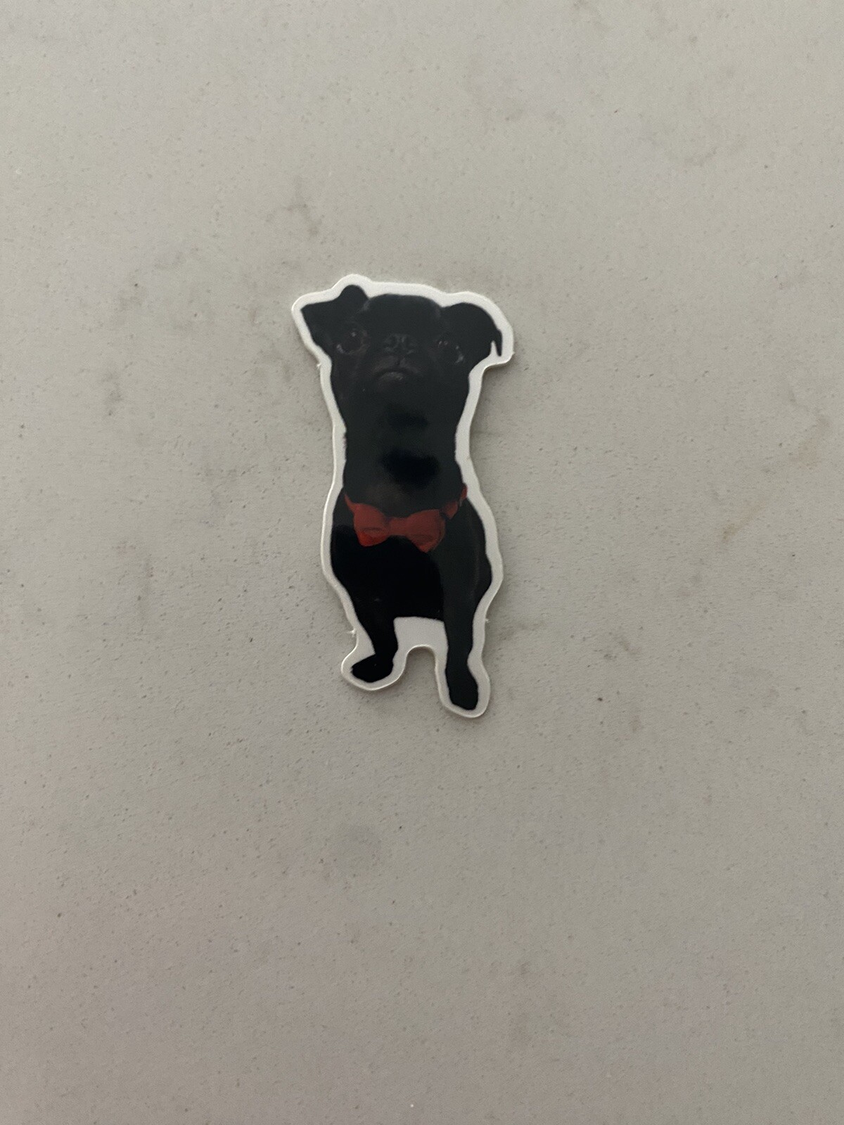 Black Pug Puppy Sticker
