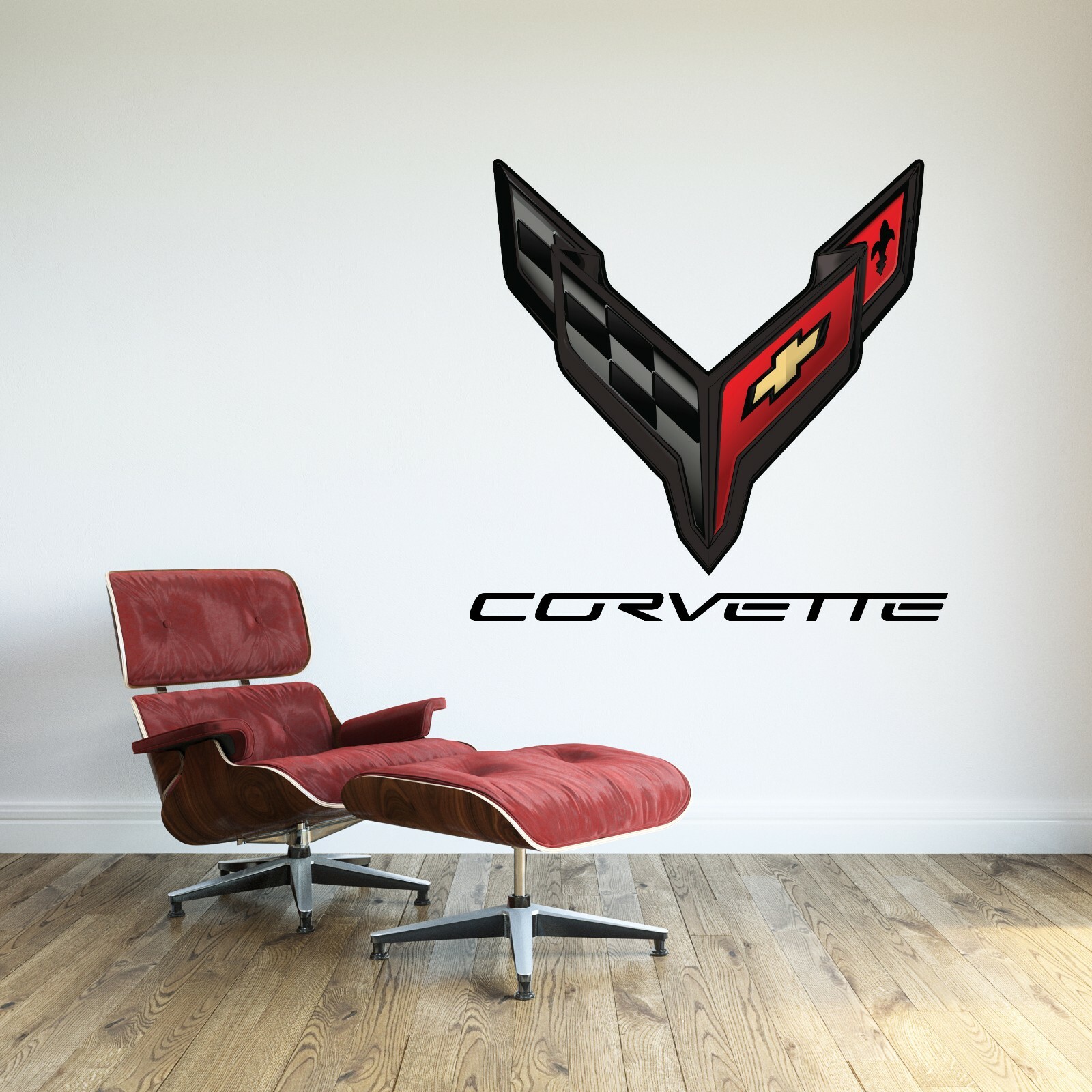 Chevrolet Chevy C8 Logo Wall Decal Sport Car Luxury Racing Vinyl Decor Sticker