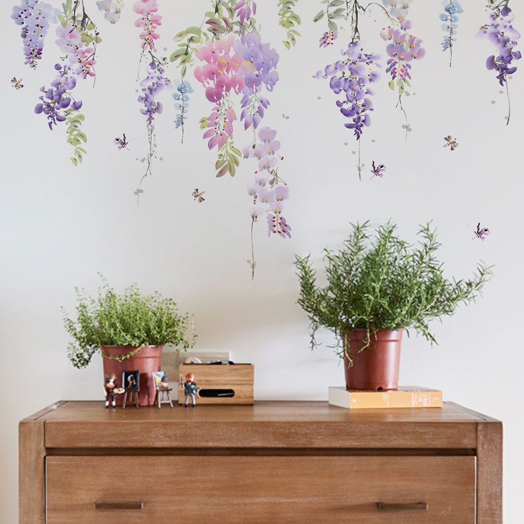 Wall Sticker Decal Decor Decoration Floral Flowers Home Plants Sticker