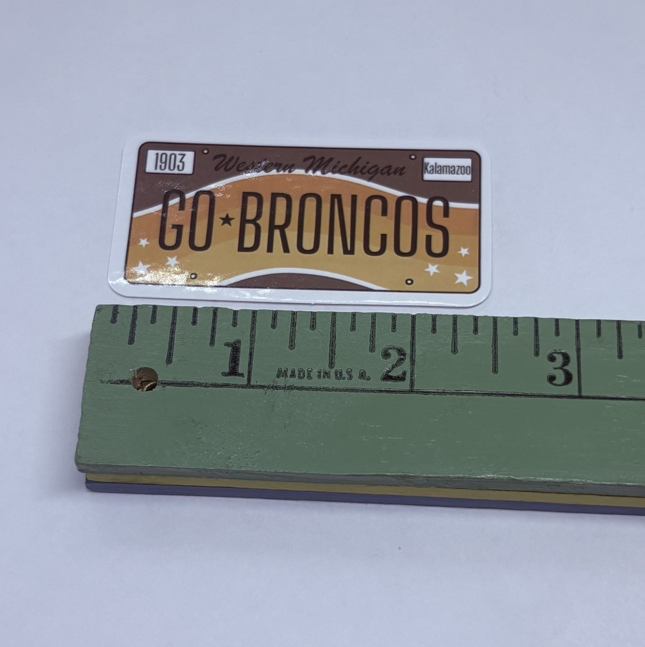 Michigan Novelty License Plate Sticker Go Broncos Art Decal Vinyl Souvenir Tc6