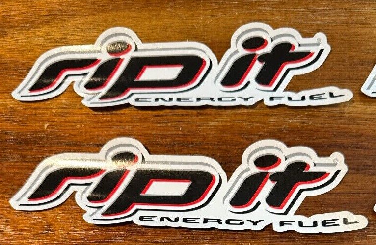 Rip It Energy Fuel Drink Car Decal Skateboard Sticker Military 8" x 2" Lot of 4