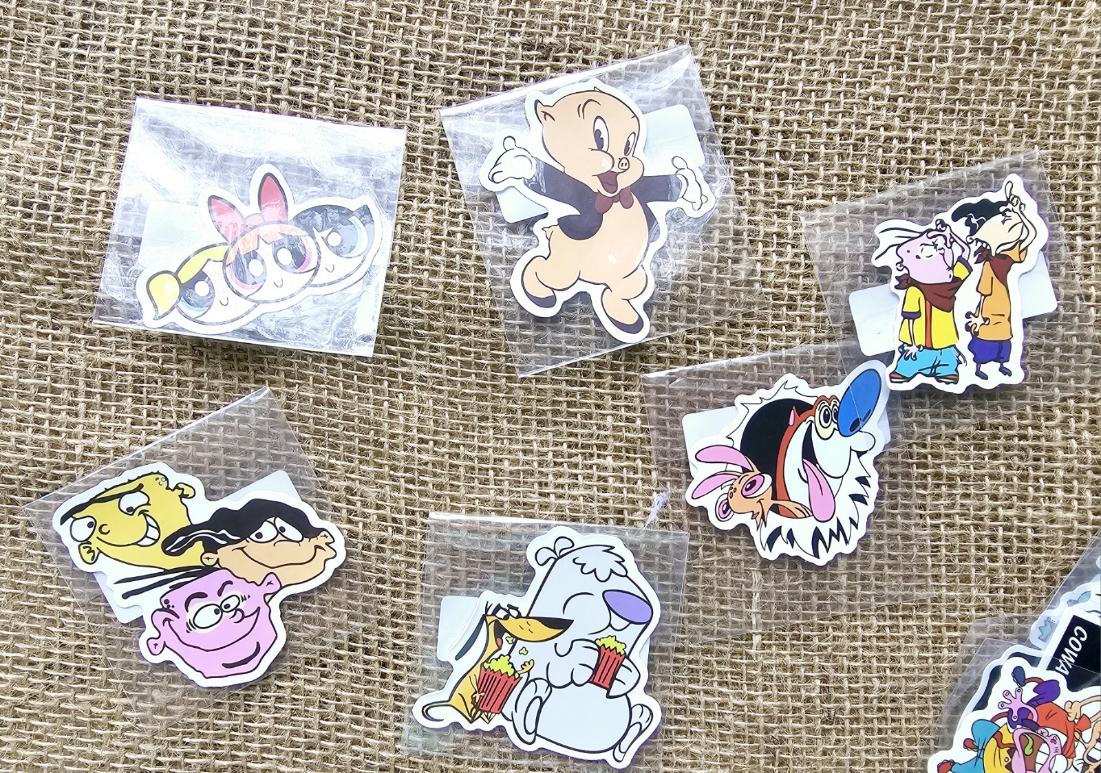 1990s Cartoon Characters Waterproof Stickers 2"+, 110 Pieces Dexter, Power Puff.