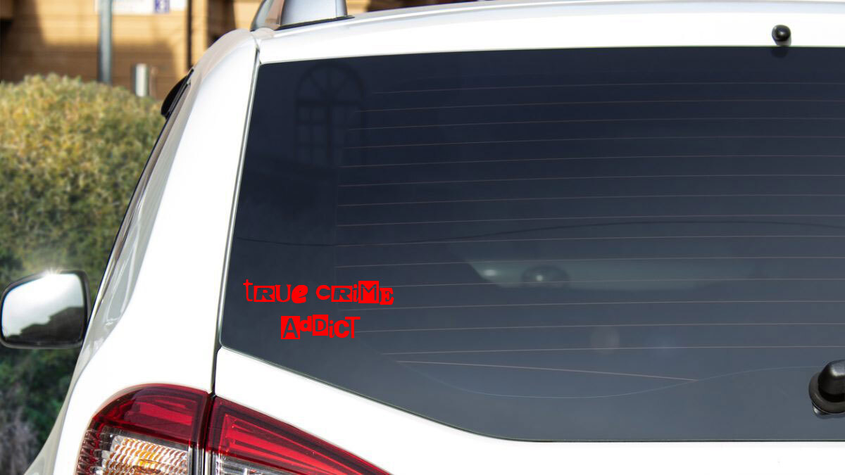 TRUE CRIME ADDICT Decal Vinyl Custom Car Truck Camper Window True Crime Fan