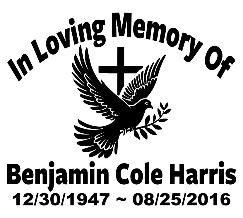 In Loving Memory Of – Dove Sticker Decal Window Cross Memorial Personalized #3