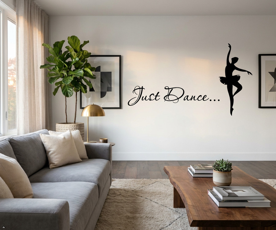 Just Dance Vinyl Wall Art Inspirational Quotes and Saying Home Decor Decal stick