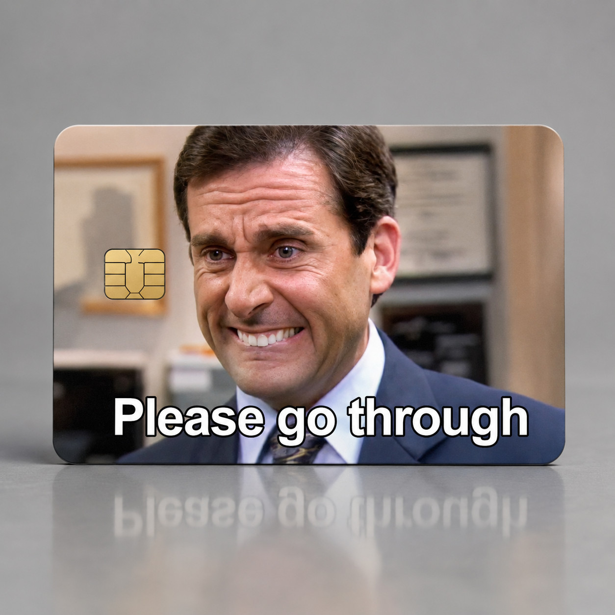 Funny Please Go Through Office Meme Debit Card Credit Card Skin Vinyl Sticker