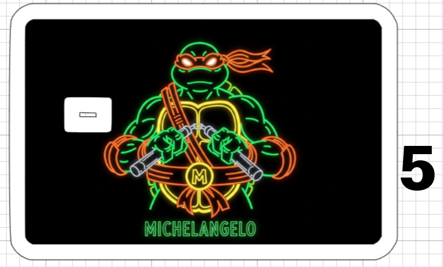 Teenage Mutant Ninja Turtles Credit Debit ATM Card Skin Sticker Neon TMNT USA
