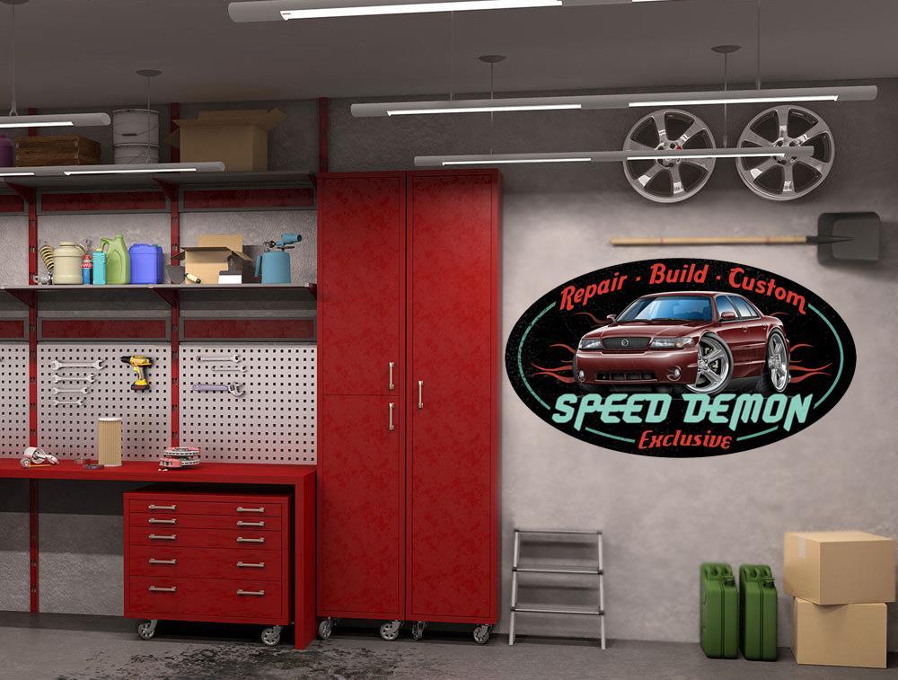 2003 2004 Mercury Marauder Car-toon SPEED DEMON Wall Art Graphic Sticker