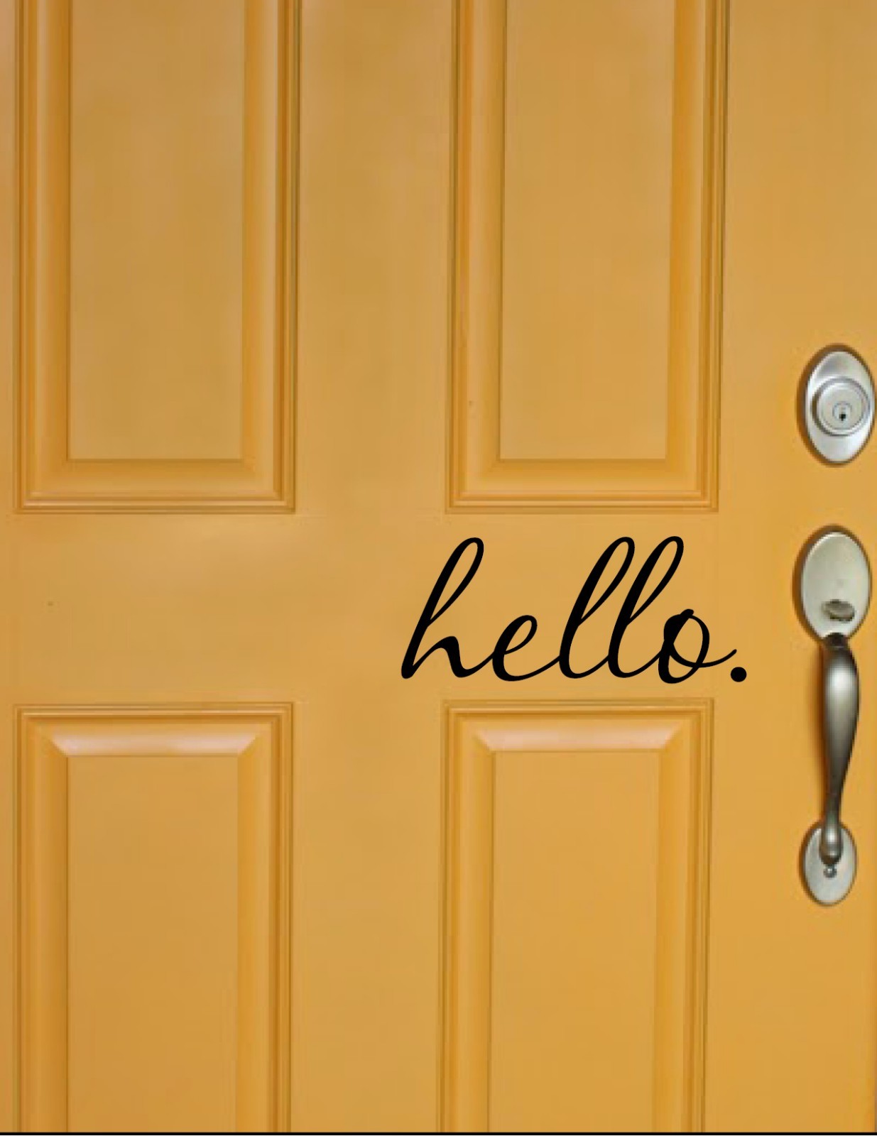 hello. wall vinyl sticker home decor front door art FREE SHIPPING!!