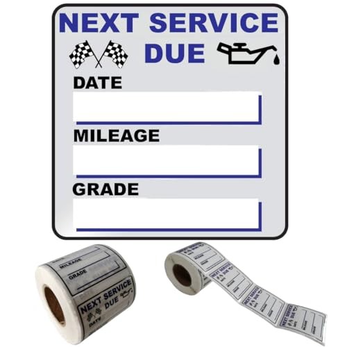 Oil Change Stickers, 300 Pcs 2 x 2 Inches Clear Oil Change Window Stickers for