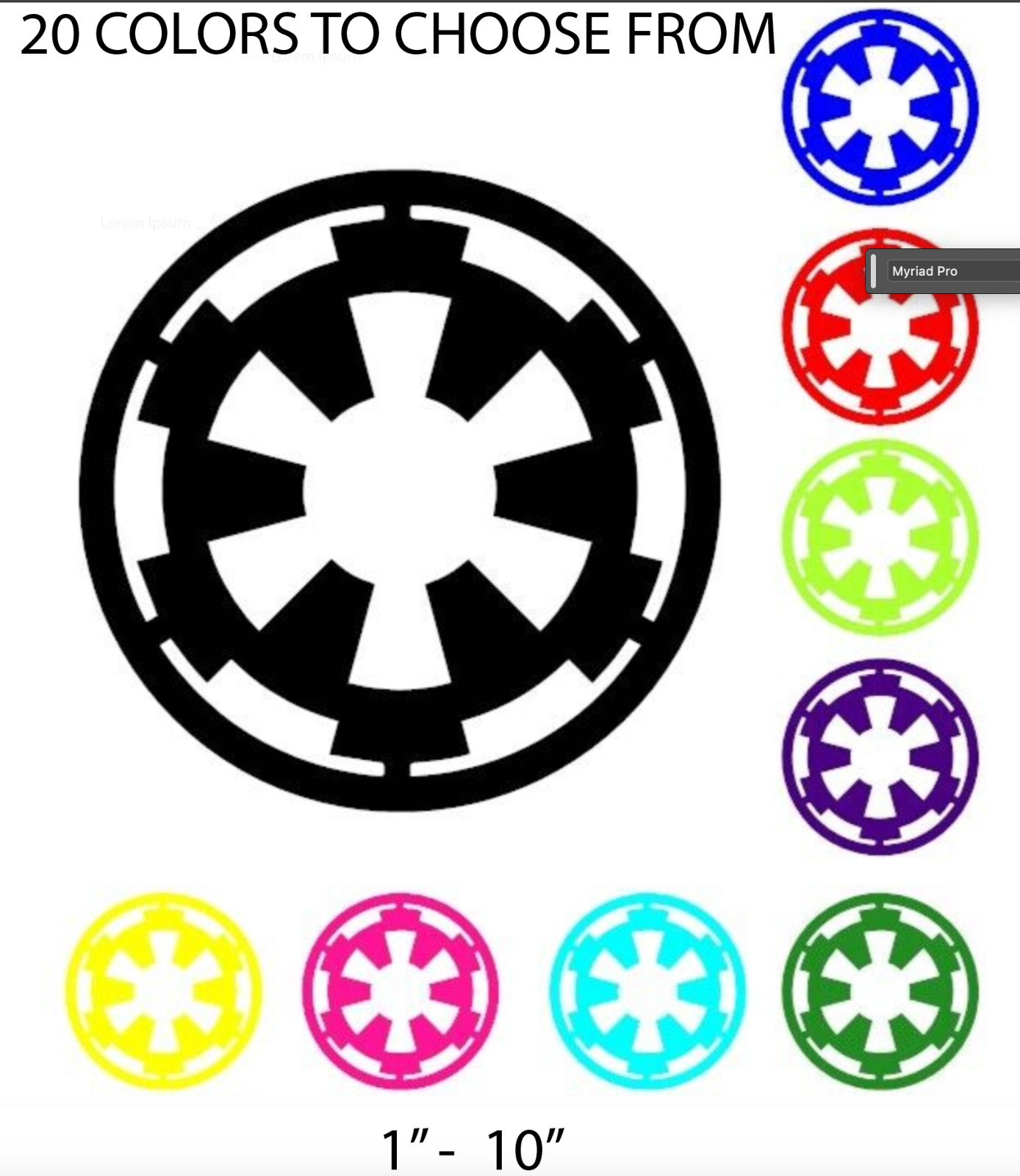 Star Wars Galactic Empire Sticker Vinyl Decal Die Cut – Car Window FREE SHIP