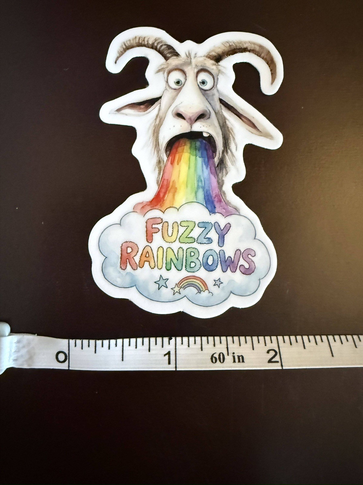 Fuzzy Rainbows Goat Billy Strings BMFS Fan Art Vinyl Sticker