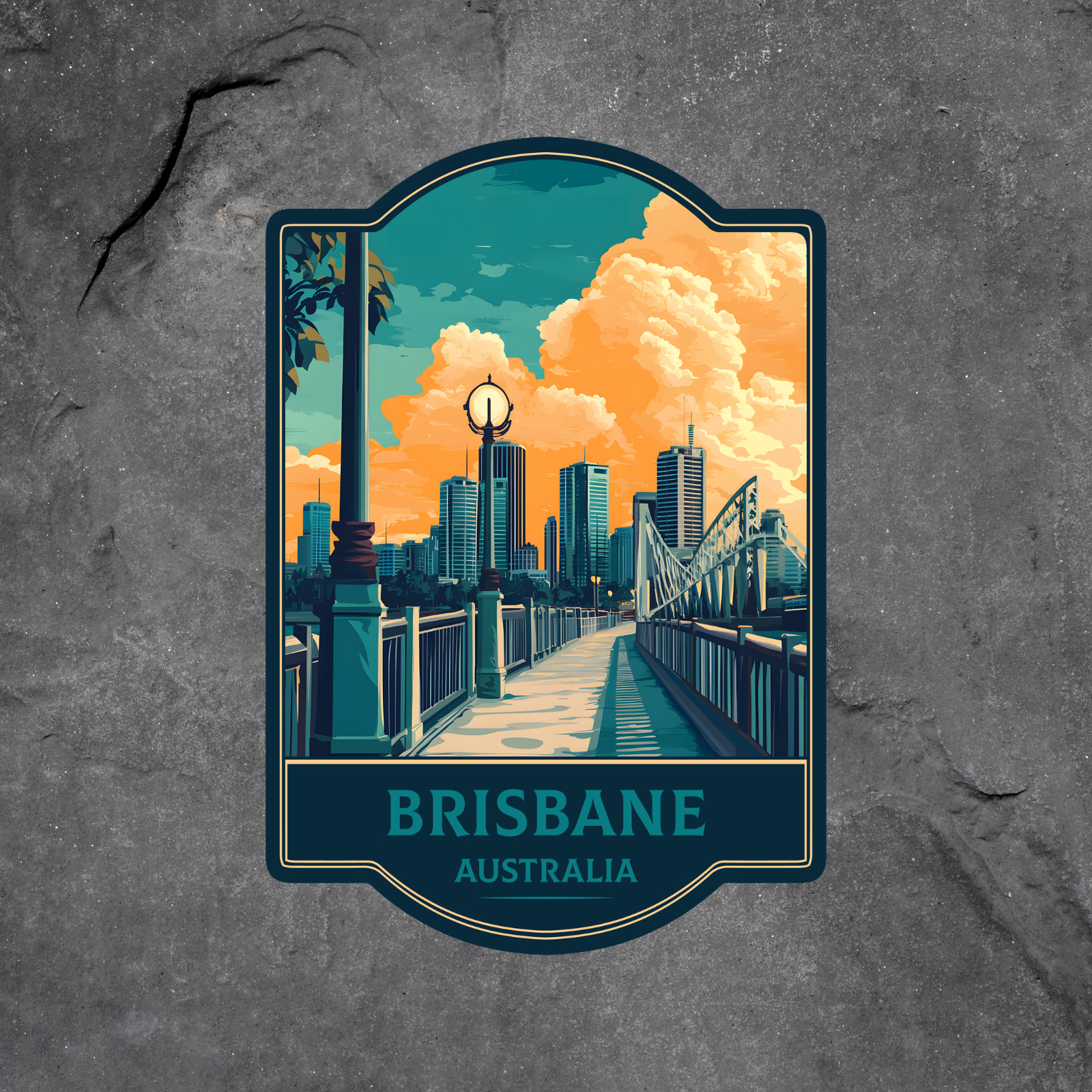 Brisbane Sticker Vinyl Decal City Skyline Bridge Australia Travel