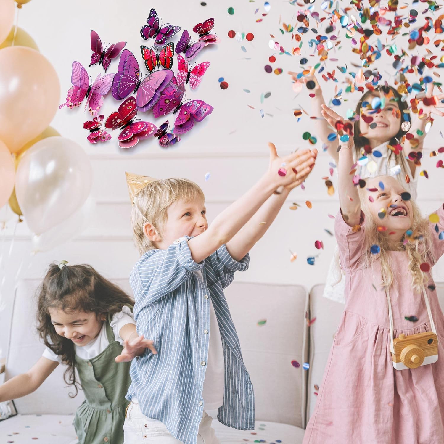 Butterfly Wall Decor 24/48 PCS, 3D Butterflies Stickers for Party Decorations wi