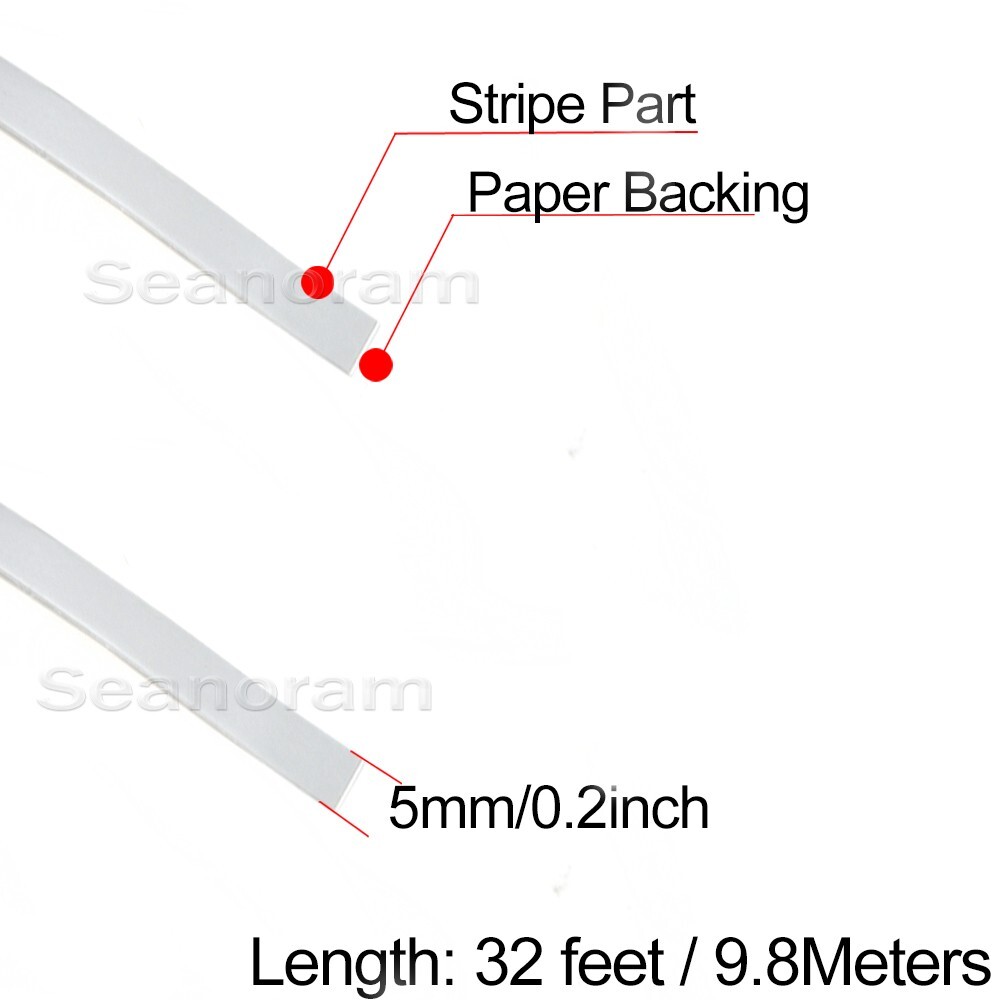 1/5" 5mm Silver Grey DIY Home Shop Pinstriping Pin Stripe Decal Vinyl Sticker