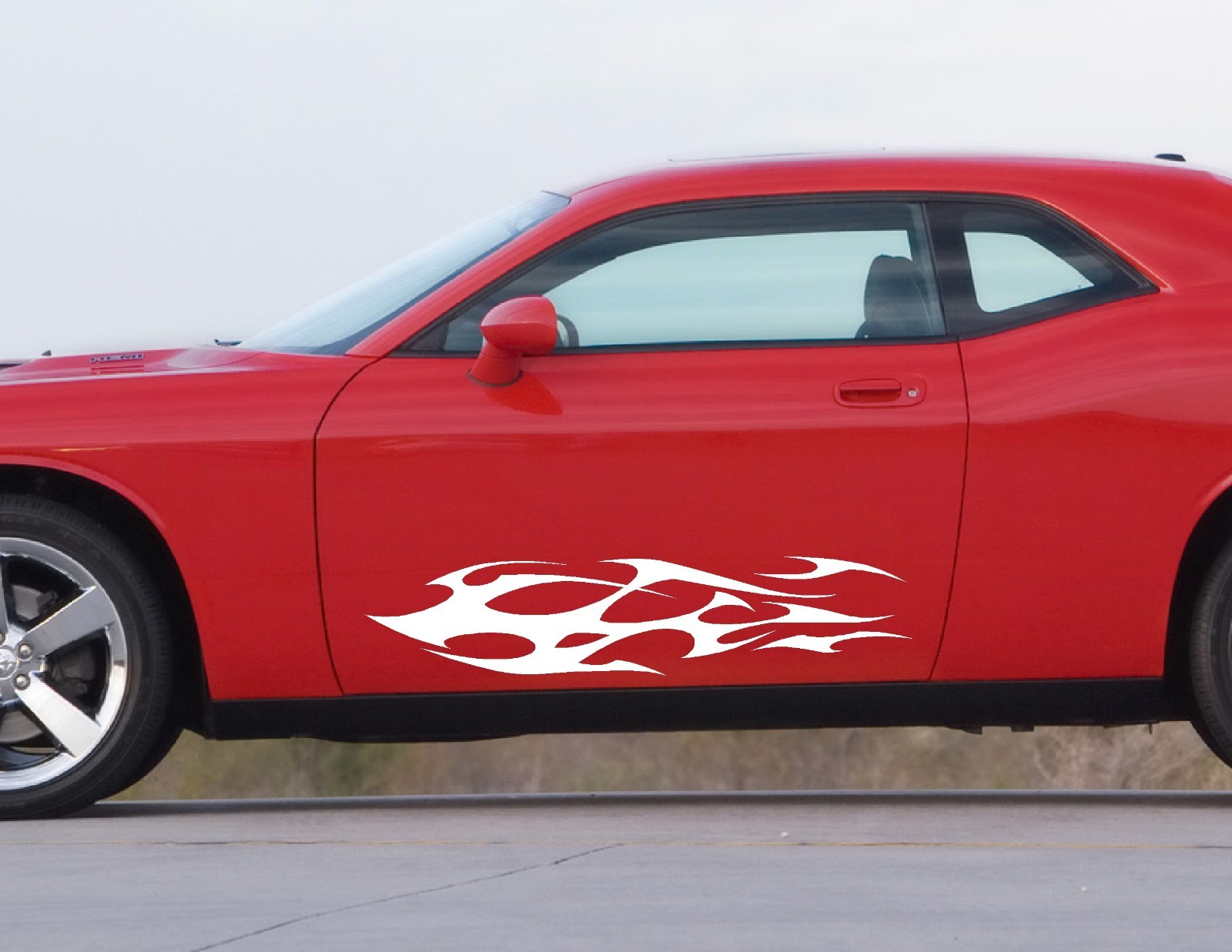 FLAME GRAPHIC VINYL DECAL STICKER , 1 SET OF 2, LEFT RIGHT JDM ANY CAR TRUCK